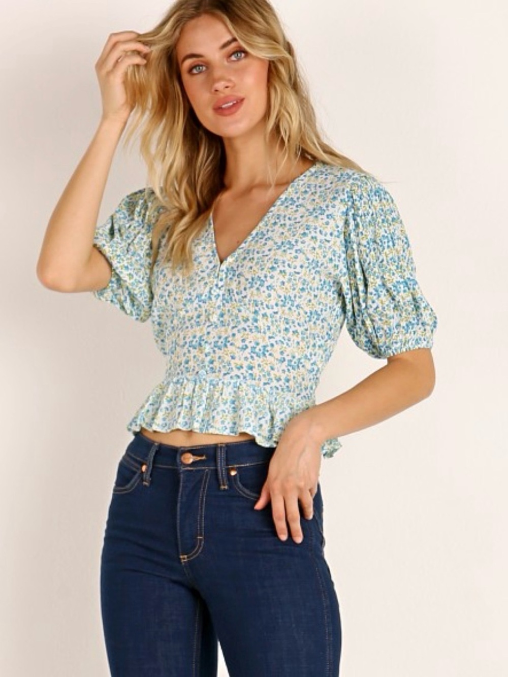 Faithfull the Brand Mona Top Tilde Floral Print Size 8 or Large